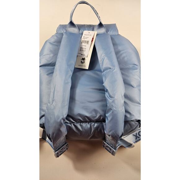 NEW Wildfox Parachute BACKPACK ski board Blue Puffy Nylon HANDBAG Lightweight - Picture 4 of 8